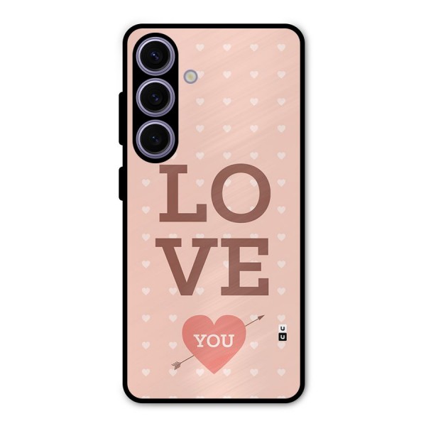 Love You Hearts Metal Back Case for Galaxy S24