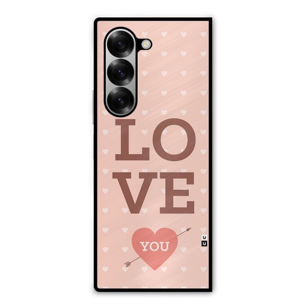 Love You Hearts Metal Back Case for Galaxy Z Fold6