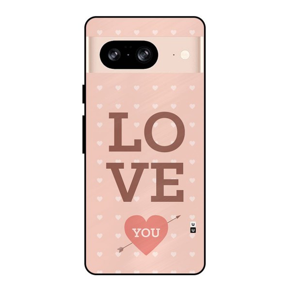 Love You Hearts Metal Back Case for Google Pixel 8