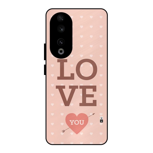 Love You Hearts Metal Back Case for Honor 90