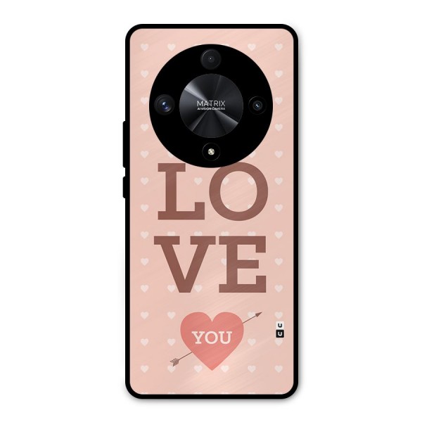 Love You Hearts Metal Back Case for Honor X9b