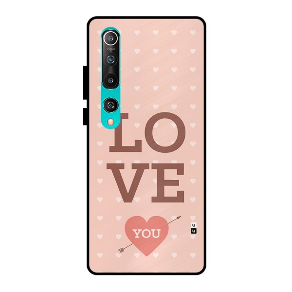 Love You Hearts Metal Back Case for Mi 10