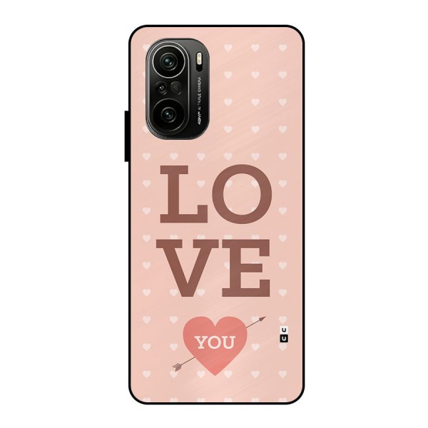 Love You Hearts Metal Back Case for Mi 11x