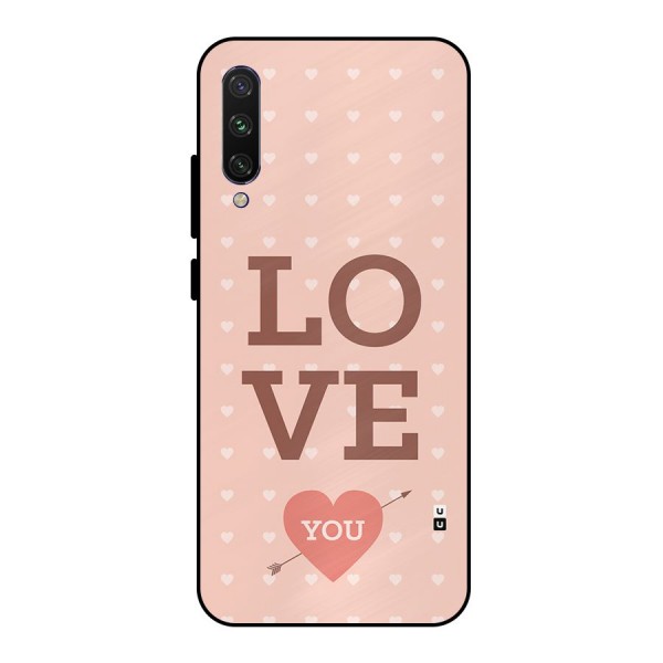 Love You Hearts Metal Back Case for Mi A3