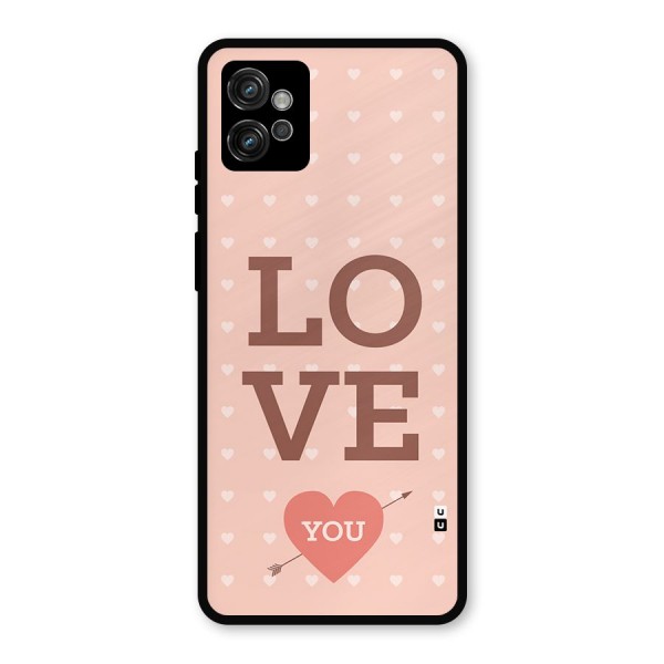 Love You Hearts Metal Back Case for Moto G32