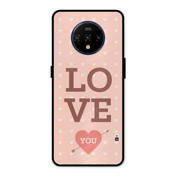 Love You Hearts Metal Back Case for OnePlus 7T