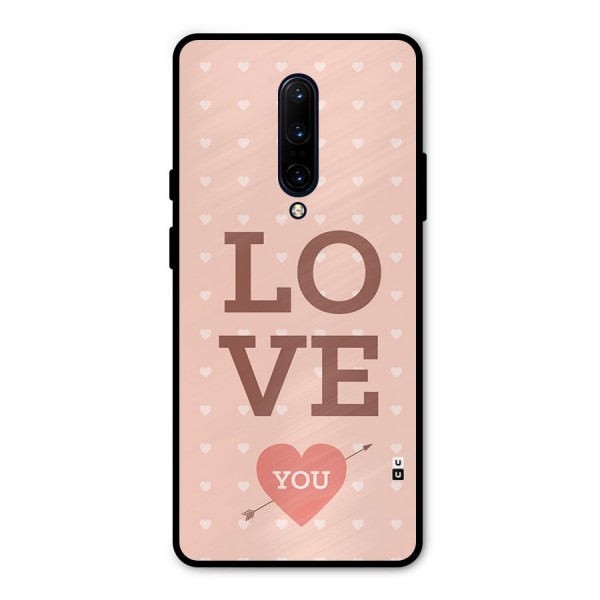 Love You Hearts Metal Back Case for OnePlus 7 Pro