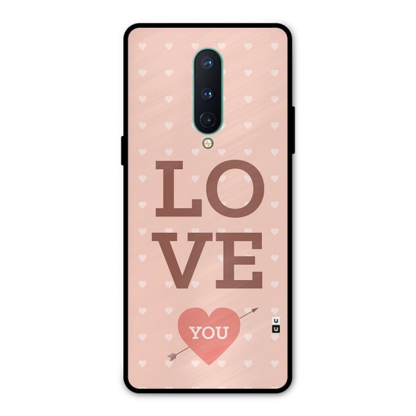 Love You Hearts Metal Back Case for OnePlus 8