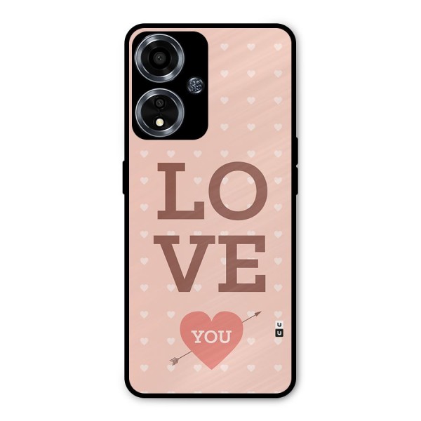 Love You Hearts Metal Back Case for Oppo A59