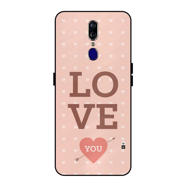 Love You Hearts Metal Back Case for Oppo F11