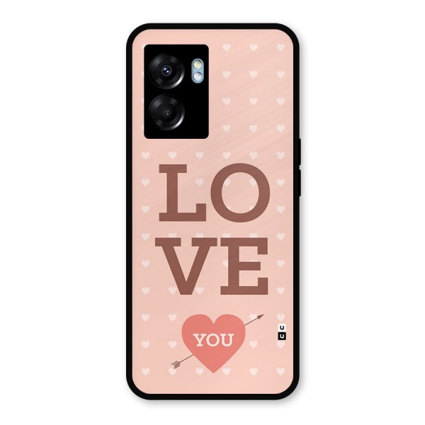 Love You Hearts Metal Back Case for Oppo K10 (5G)