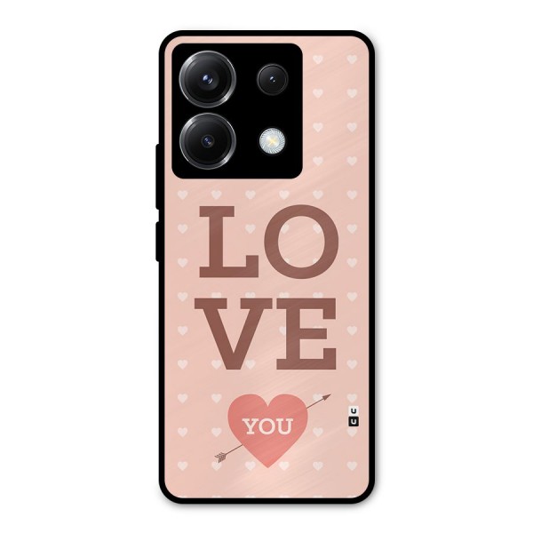 Love You Hearts Metal Back Case for Poco X6