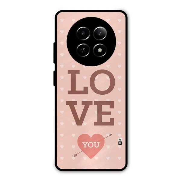 Love You Hearts Metal Back Case for Realme 12 5G