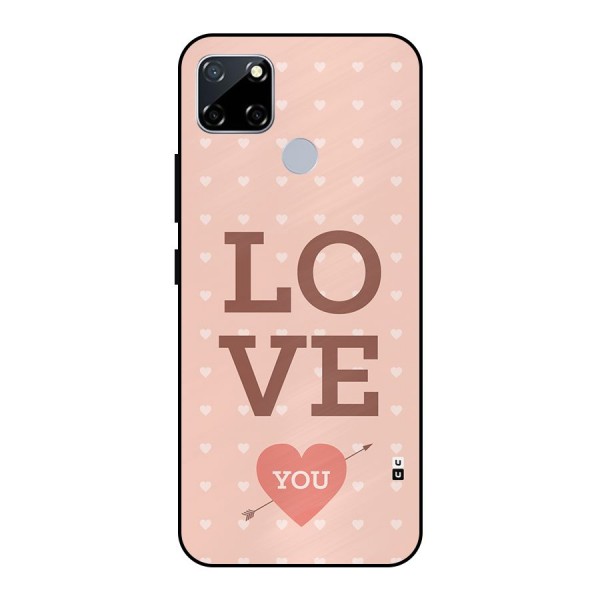 Love You Hearts Metal Back Case for Realme Narzo 20