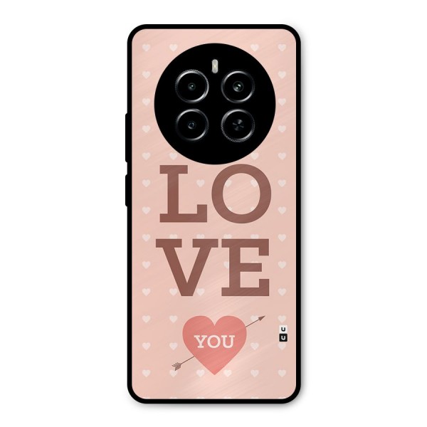 Love You Hearts Metal Back Case for Realme P1