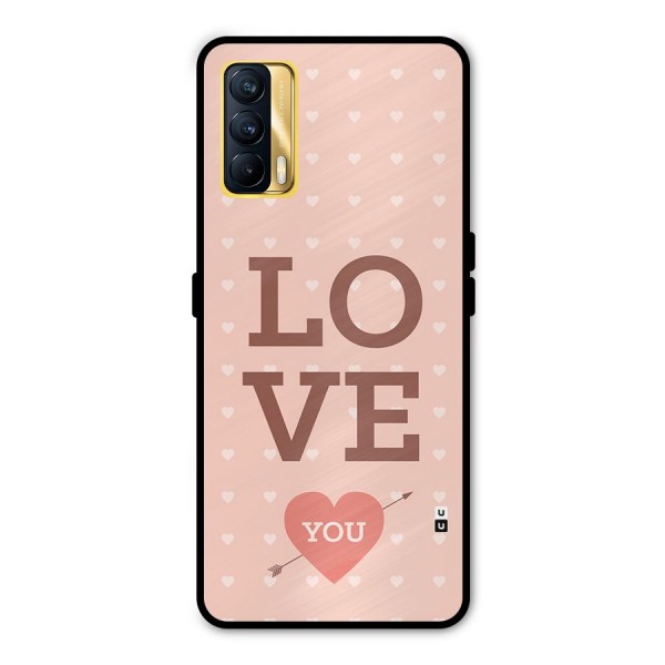 Love You Hearts Metal Back Case for Realme X7