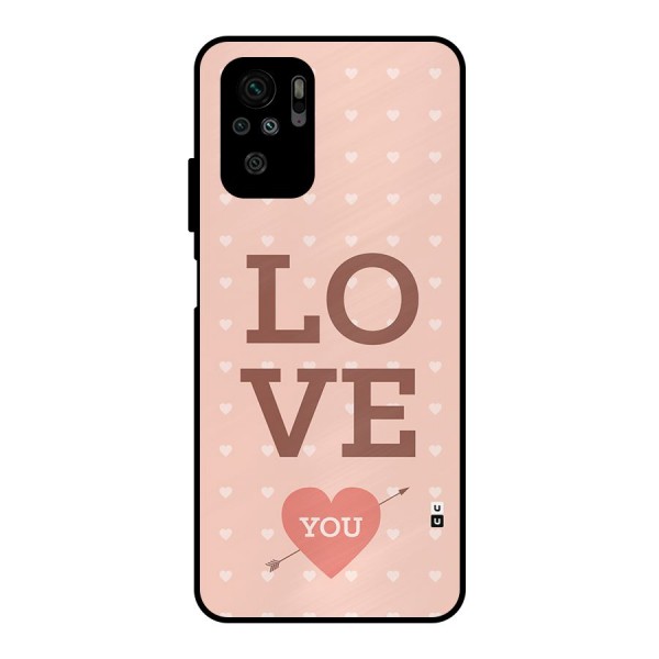 Love You Hearts Metal Back Case for Redmi Note 10S