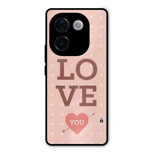 Love You Hearts Metal Back Case for Vivo T3 Pro