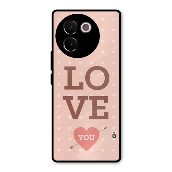 Love You Hearts Metal Back Case for Vivo V30e