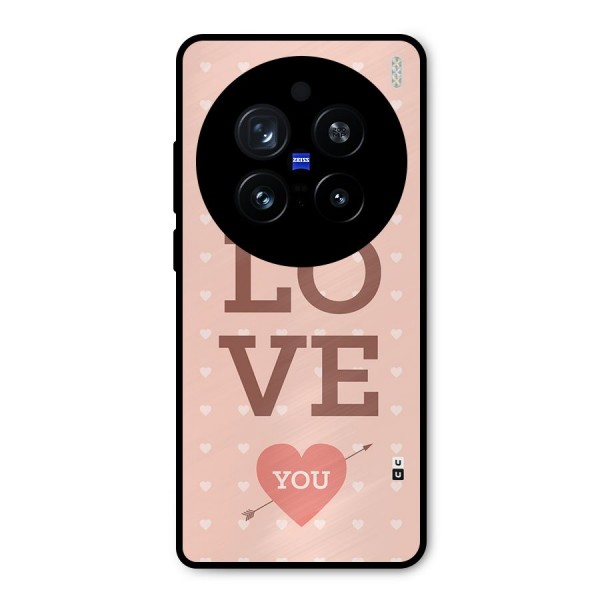 Love You Hearts Metal Back Case for Vivo X200 Pro