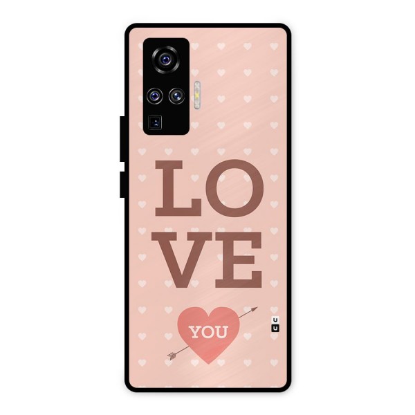 Love You Hearts Metal Back Case for Vivo X50 Pro