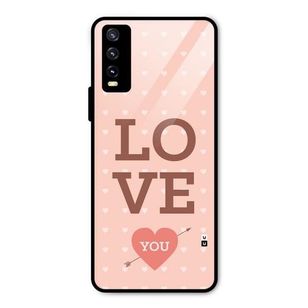 Love You Hearts Metal Back Case for Vivo Y20 2021