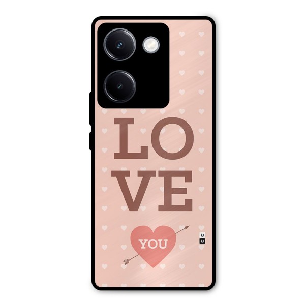 Love You Hearts Metal Back Case for Vivo Y300 Plus