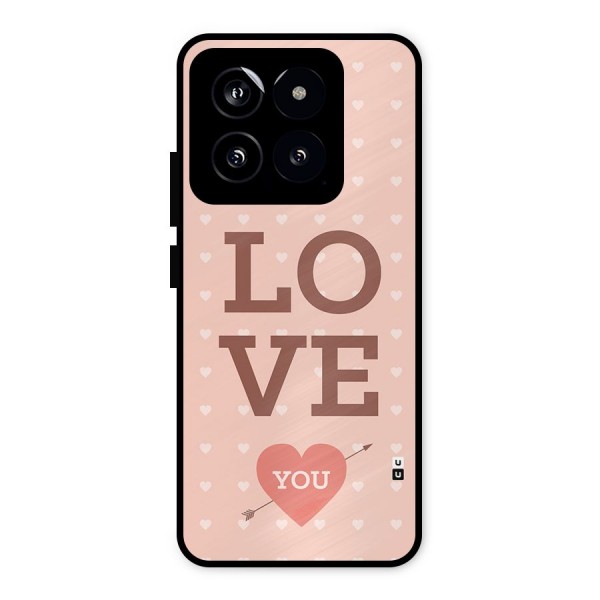 Love You Hearts Metal Back Case for Xiaomi 14