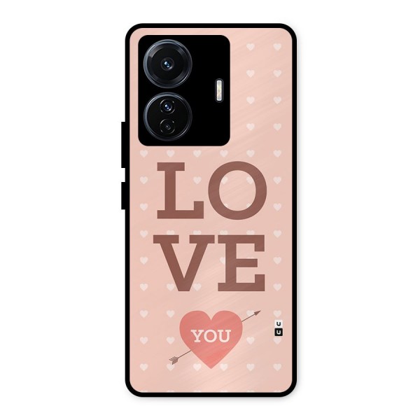 Love You Hearts Metal Back Case for iQOO Z6