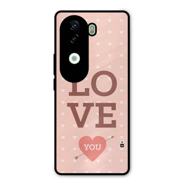 Love You Hearts Metal Back Case for iQOO Z9s