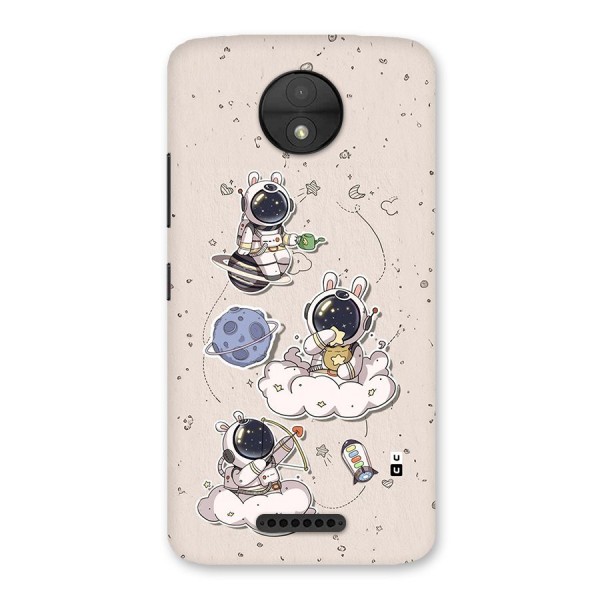 Lovely Astronaut Playing Back Case for Moto C