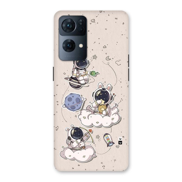 Lovely Astronaut Playing Back Case for Oppo Reno7 Pro 5G