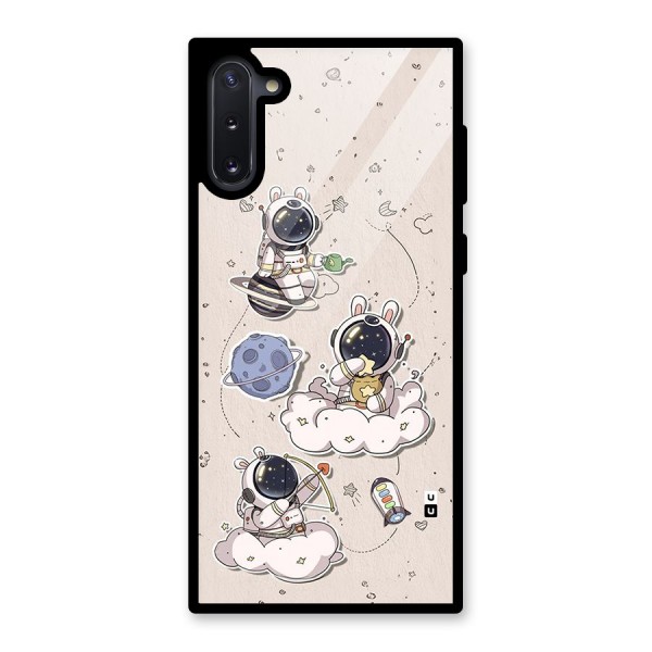 Lovely Astronaut Playing Glass Back Case for Galaxy Note 10