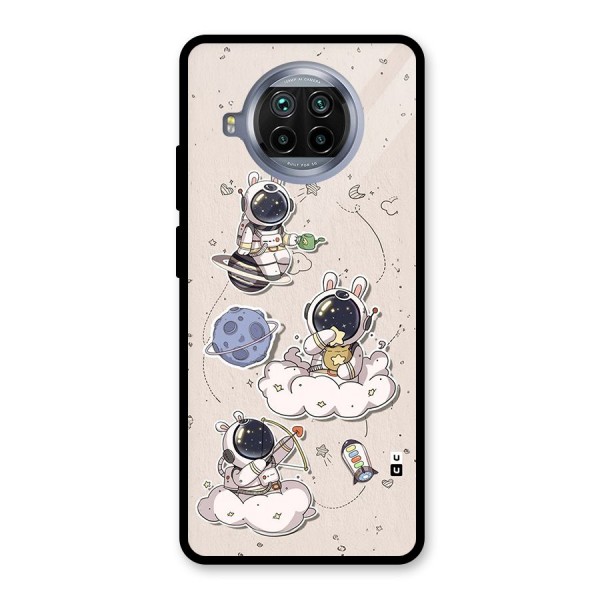 Lovely Astronaut Playing Glass Back Case for Mi 10i