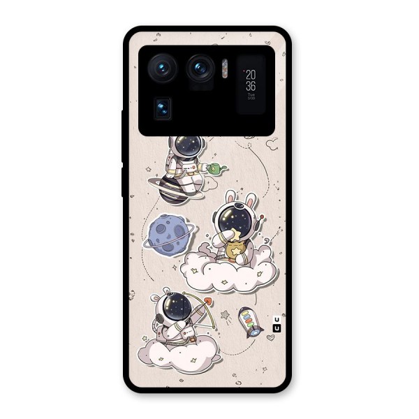 Lovely Astronaut Playing Glass Back Case for Mi 11 Ultra