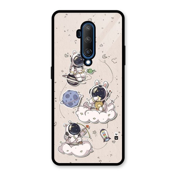 Lovely Astronaut Playing Glass Back Case for OnePlus 7T Pro