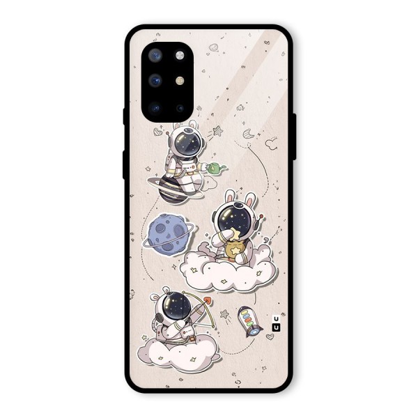 Lovely Astronaut Playing Glass Back Case for OnePlus 8T