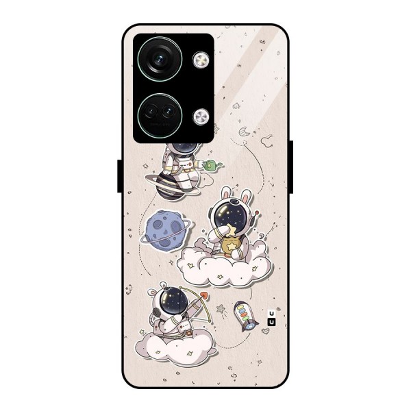 Lovely Astronaut Playing Glass Back Case for Oneplus Nord 3