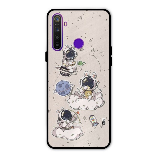 Lovely Astronaut Playing Glass Back Case for Realme 5s