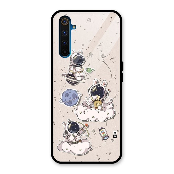 Lovely Astronaut Playing Glass Back Case for Realme 6 Pro