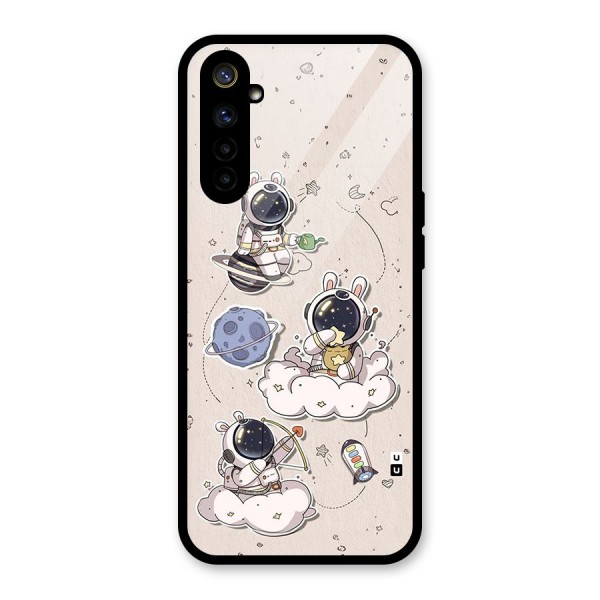 Lovely Astronaut Playing Glass Back Case for Realme 6i