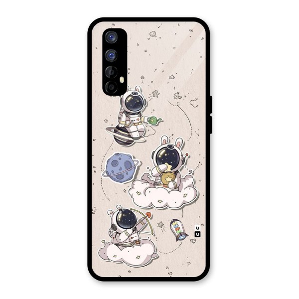 Lovely Astronaut Playing Glass Back Case for Realme 7