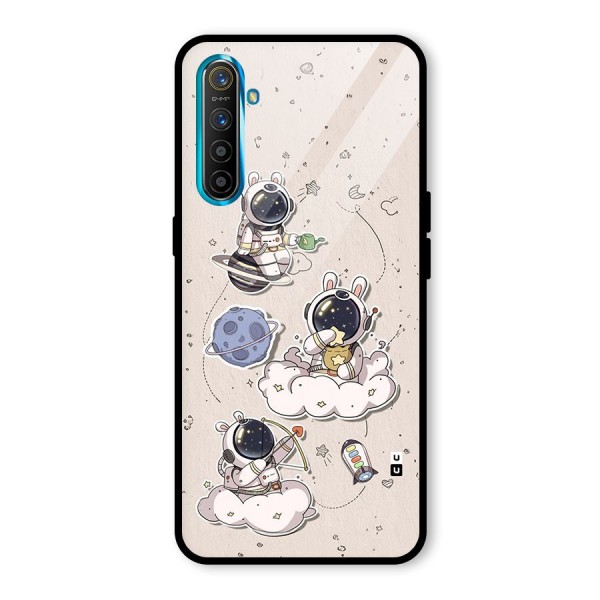 Lovely Astronaut Playing Glass Back Case for Realme X2