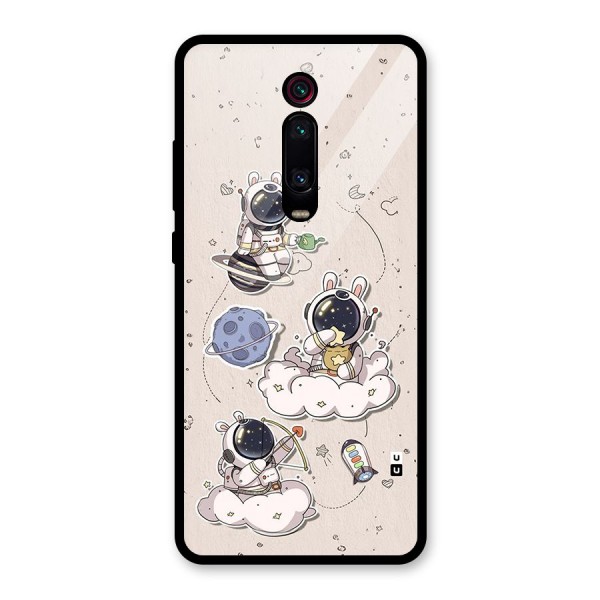 Lovely Astronaut Playing Glass Back Case for Redmi K20 Pro