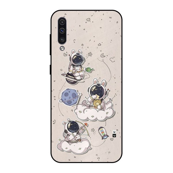 Lovely Astronaut Playing Metal Back Case for Galaxy A50