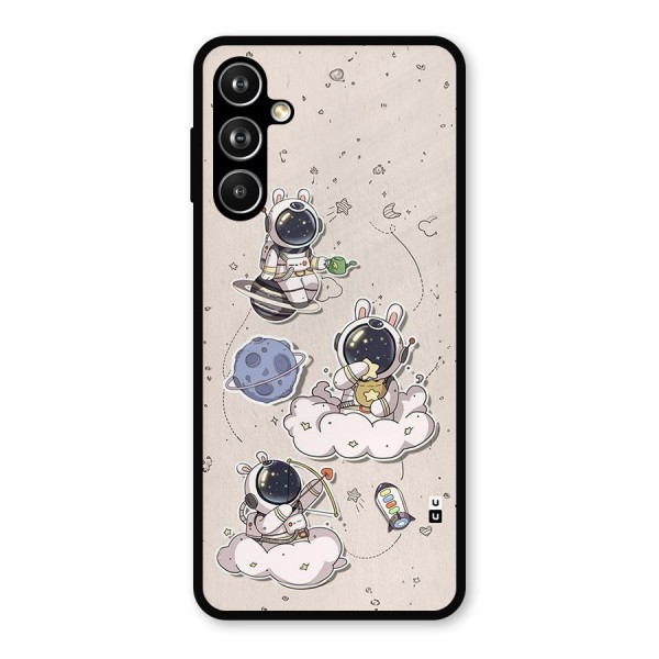 Lovely Astronaut Playing Metal Back Case for Galaxy F54