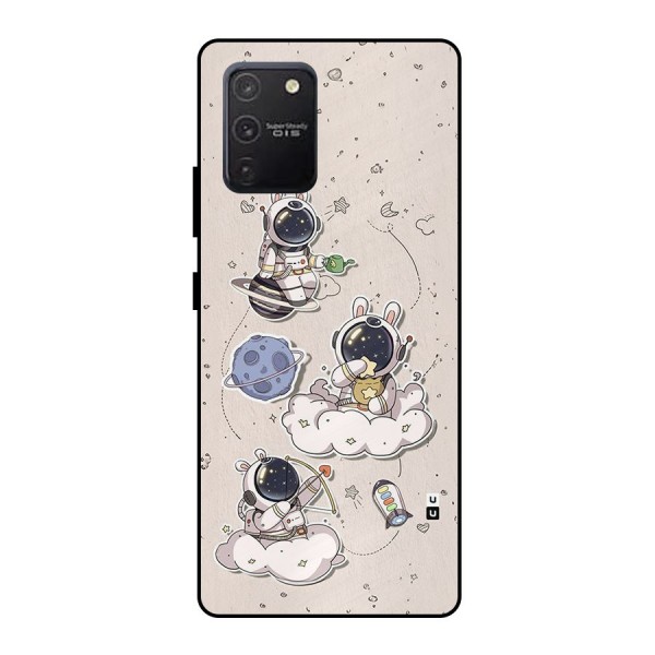 Lovely Astronaut Playing Metal Back Case for Galaxy S10 Lite