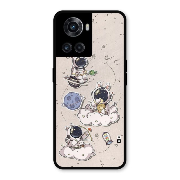 Lovely Astronaut Playing Metal Back Case for OnePlus 10R