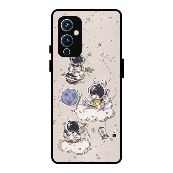 Lovely Astronaut Playing Metal Back Case for OnePlus 9