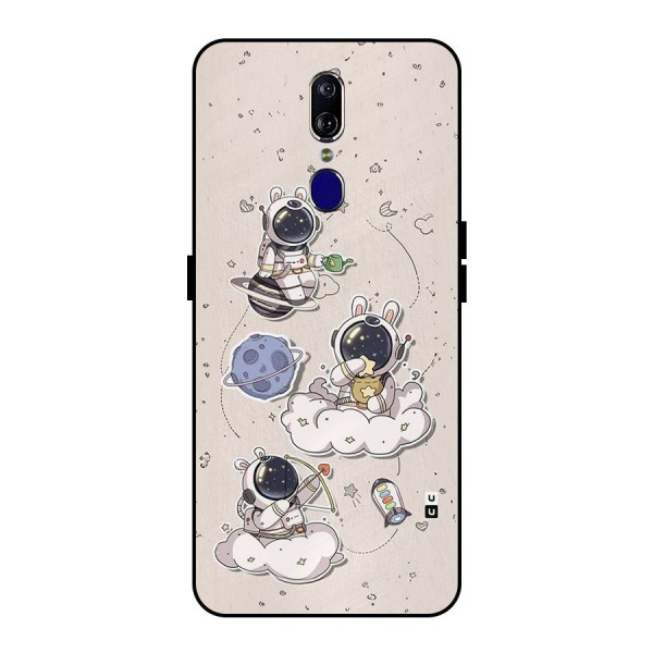 Lovely Astronaut Playing Metal Back Case for Oppo F11